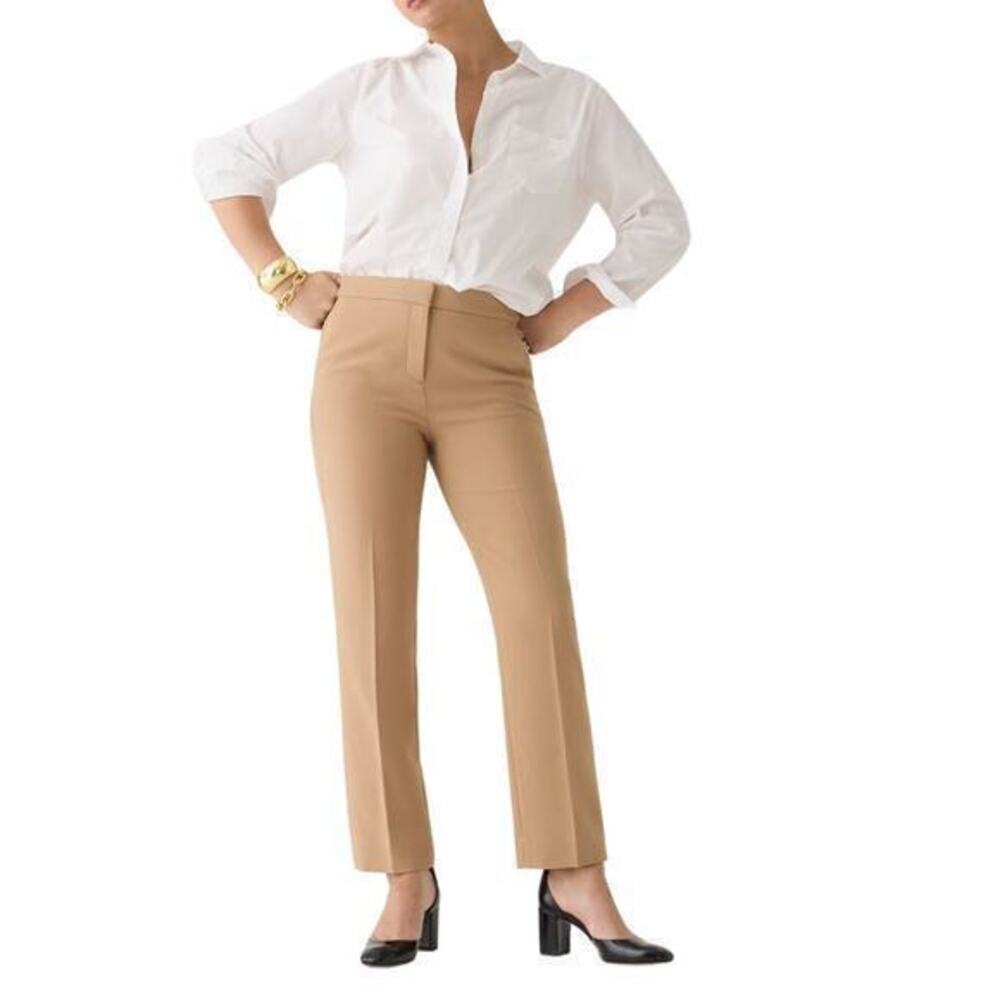 J.Crew Kate straight-leg pant in four-season stretch in Hthr Saddle size 6 NWT